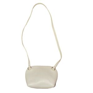 Cuyana Cream Pebbled Leather Crossbody